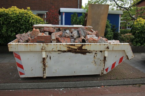 Rubbish removal truck in Old Malden