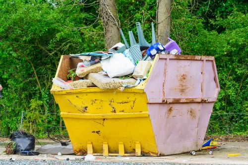 Rubbish removal team in St Helier clearing waste