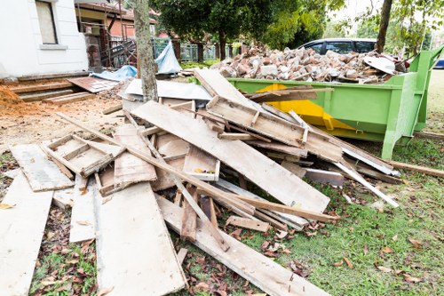 Rubbish removal process in action