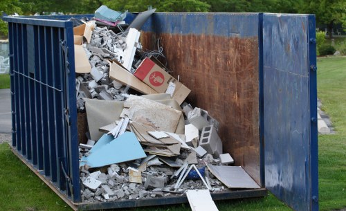 Rubbish removal truck in Malden Rushett