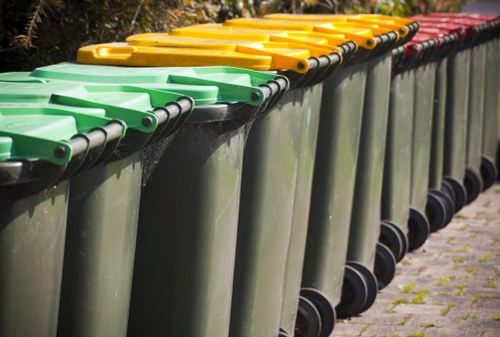 Trucks providing rubbish removal services in Bayswater