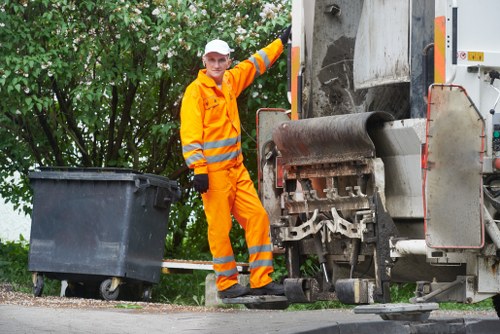 Rubbish removal team working in The Hyde