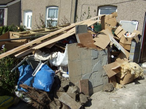 Recycling process at a local facility